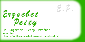 erzsebet peity business card