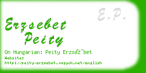 erzsebet peity business card